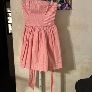 💥Hollister Pink Striped Casual Dress